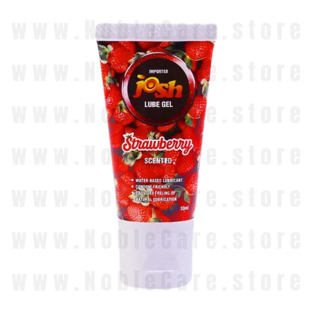 Josh Lub Gel Strawberry flavored personal lubricant for enhanced oral intimacy